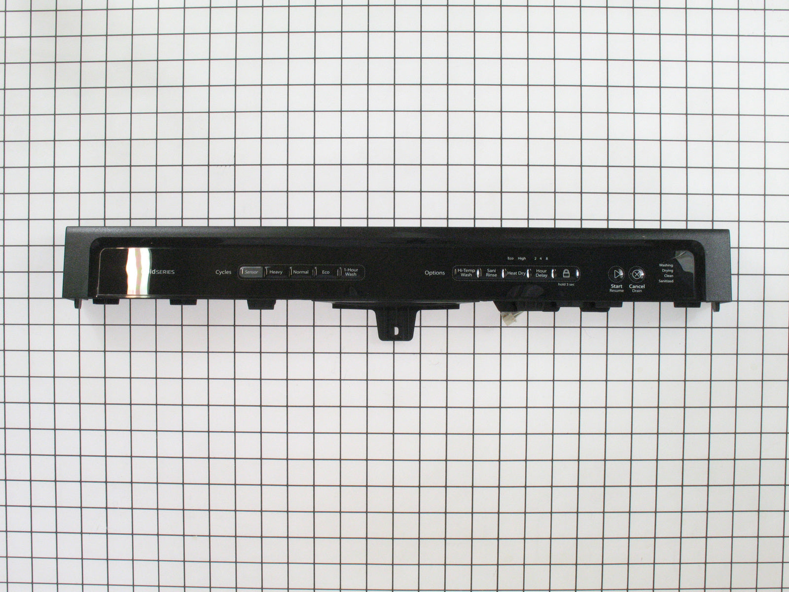Whirlpool WPW10350329 Black Dishwasher Control Panel