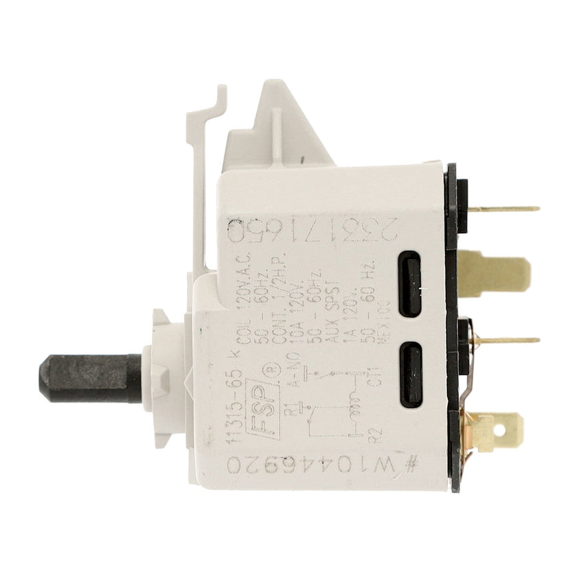 Interrupteur à bouton-poussoir WPW10446920 pour sèche-linge Whirlpool