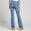 Westfield Eagle Women’s Embroidered Bootcut Jeans. High Waisted Saddle Stitch Stretch Denim
