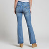 Westfield Eagle Women’s Embroidered Bootcut Jeans. High Waisted Saddle Stitch Stretch Denim