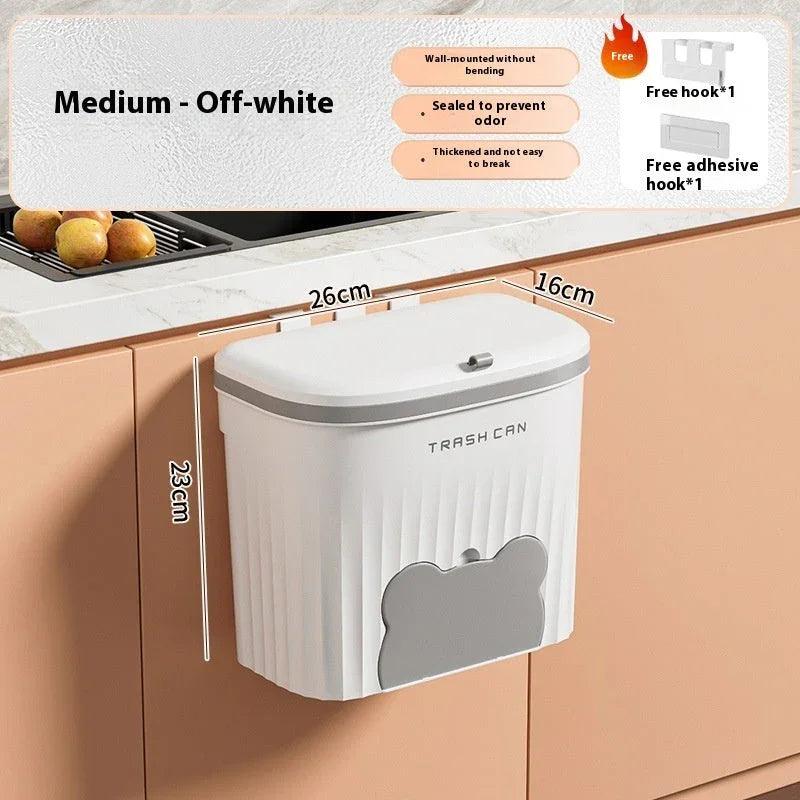 Wall-mounted Household Toilet Kitchen Waste Storage Bucket With Lid