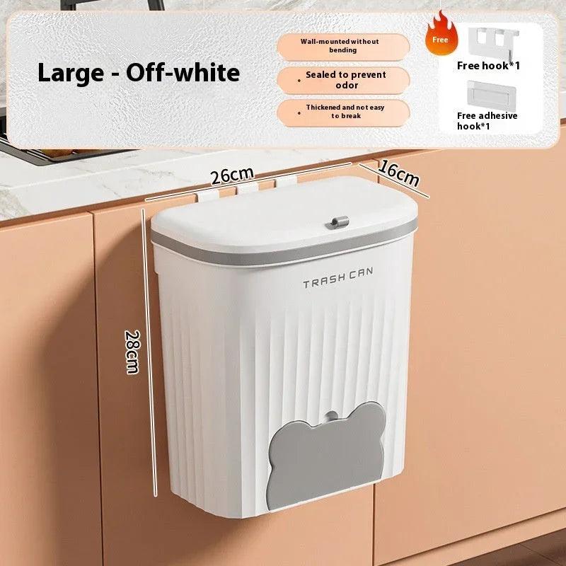 Wall-mounted Household Toilet Kitchen Waste Storage Bucket With Lid