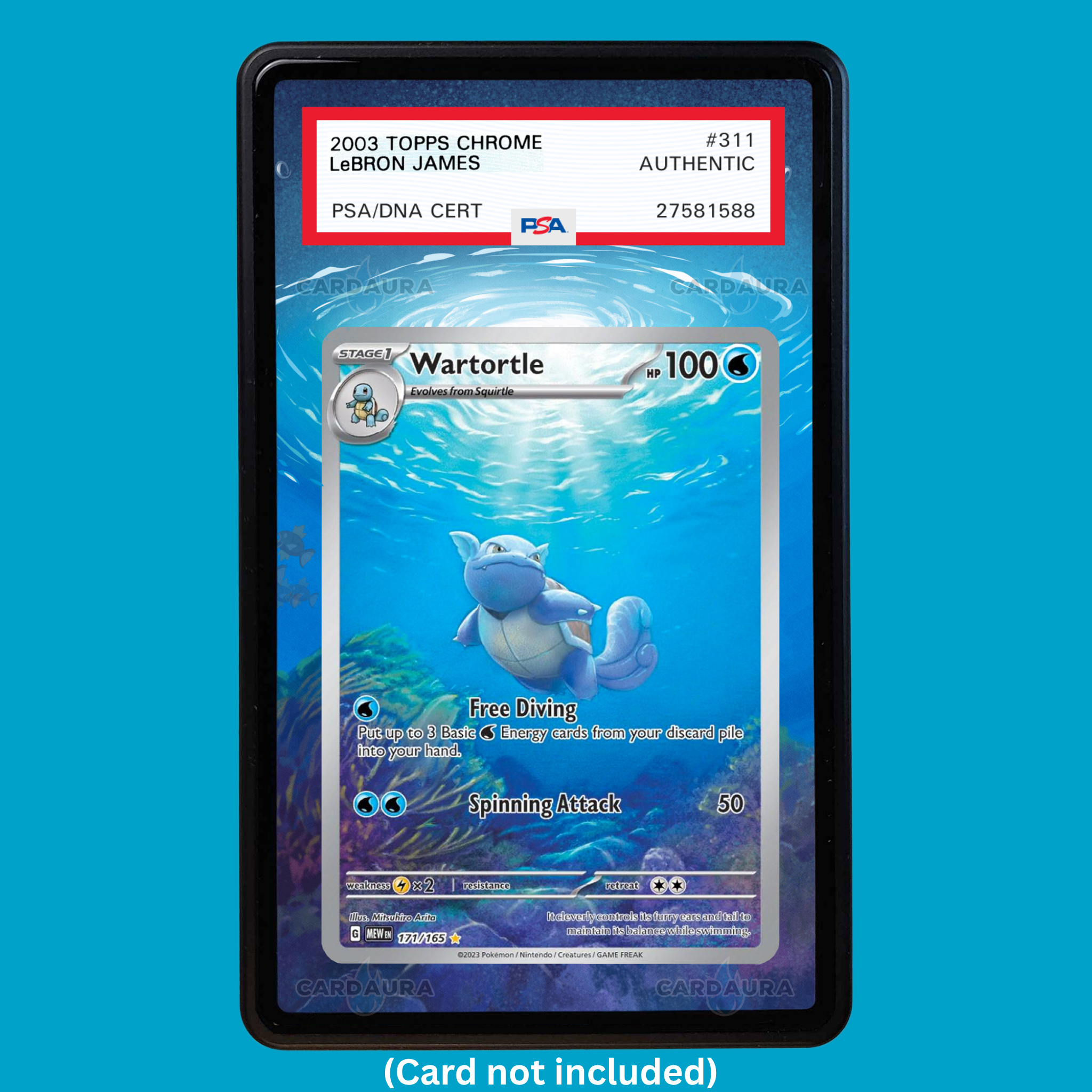 Wartortle 171/165 151 (Graded) Display Case
