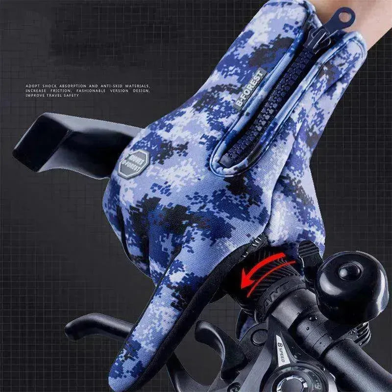 Waterproof Touch Screen Polar Fleece Motorcycle Riding Gloves