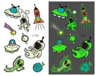 Waterproof kids aerospace luminous tattoo stickers
