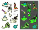 Waterproof kids aerospace luminous tattoo stickers