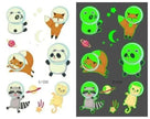 Waterproof kids aerospace luminous tattoo stickers
