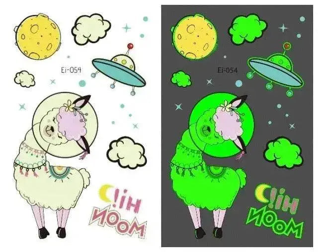 Waterproof kids aerospace luminous tattoo stickers