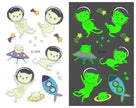 Waterproof kids aerospace luminous tattoo stickers