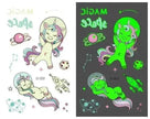 Waterproof kids aerospace luminous tattoo stickers