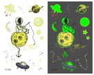 Waterproof kids aerospace luminous tattoo stickers