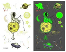 Waterproof kids aerospace luminous tattoo stickers
