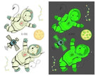 Waterproof kids aerospace luminous tattoo stickers