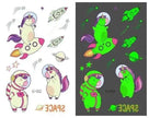 Waterproof kids aerospace luminous tattoo stickers