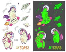 Waterproof kids aerospace luminous tattoo stickers