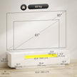 Greer Modern TV Stand with RGB LED Lights-for 65-85