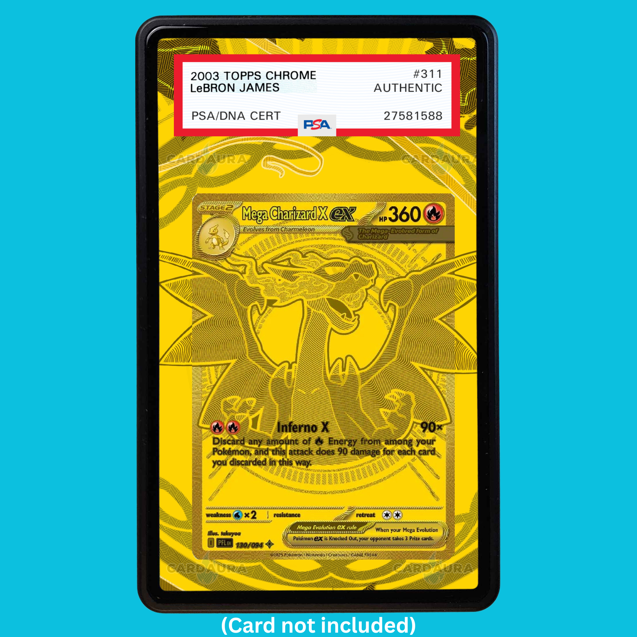 Mega Charizard X EX 130/094 (Graded) Display Case