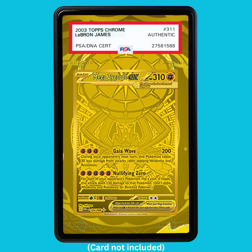 Mega Zygarde EX 124/088 Perfect Order (Graded) Display Case
