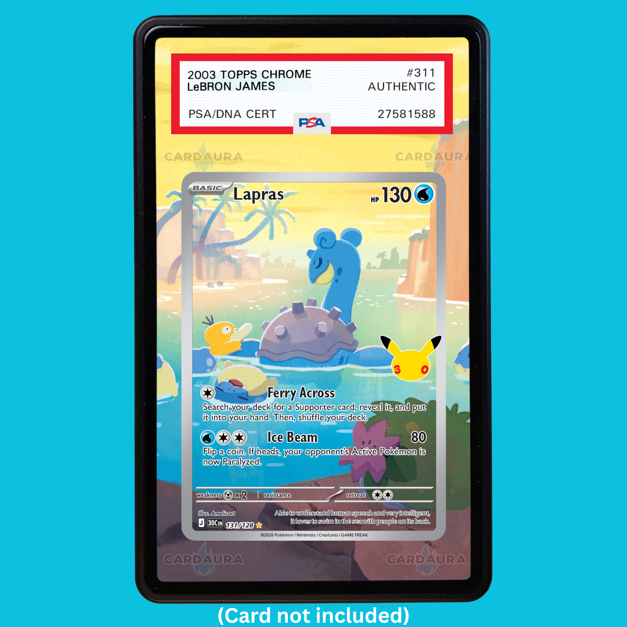 Lapras 131/128 30th Anniversary (Graded) Display Case