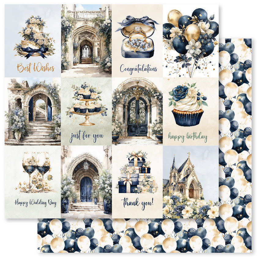 Wedding Blooms E 12x12 Paper (12pc Bulk Pack) 31716