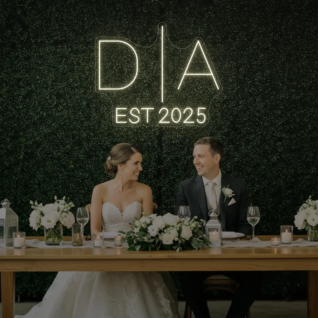 Wedding Initials Custom Neon Sign V3