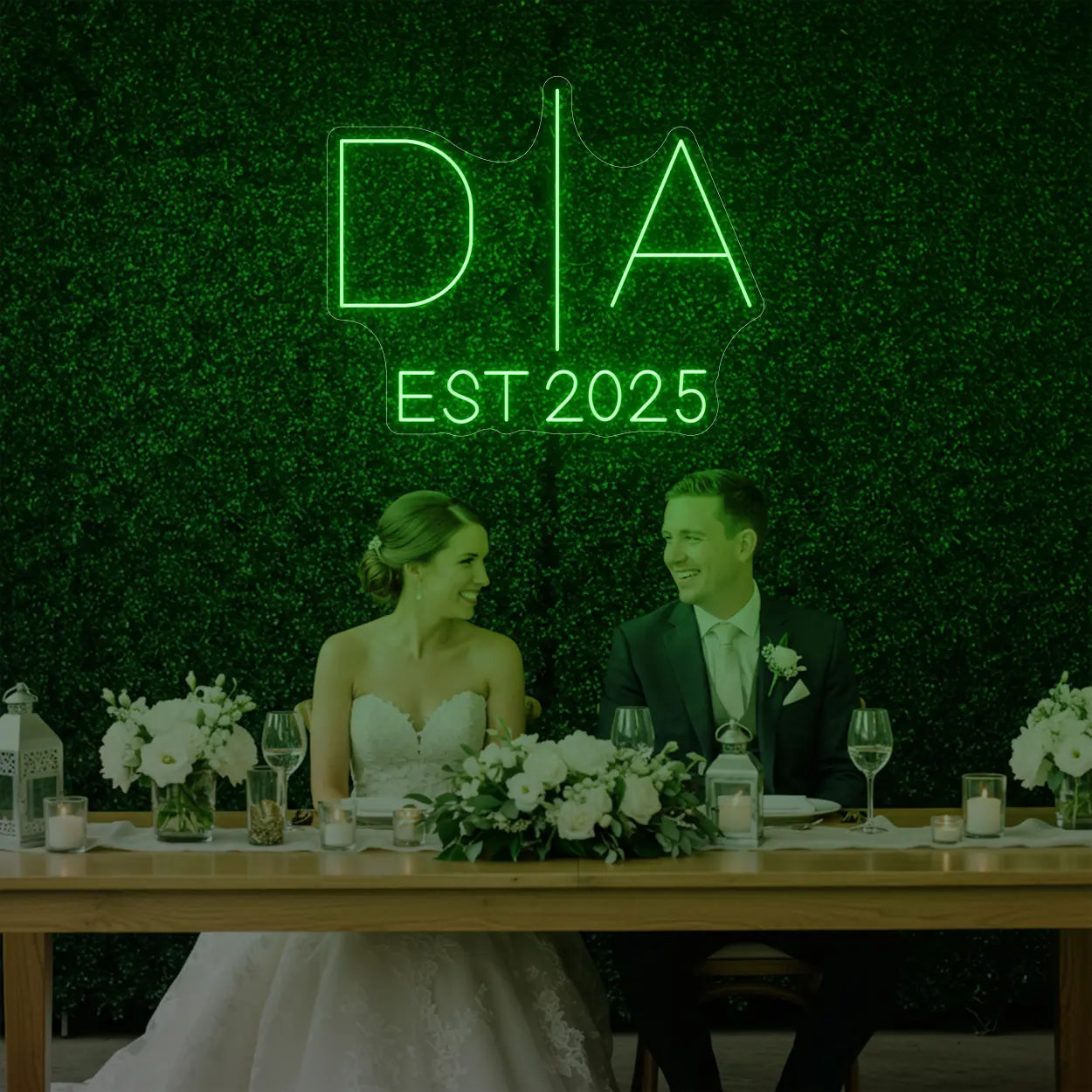 Wedding Initials Custom Neon Sign V3