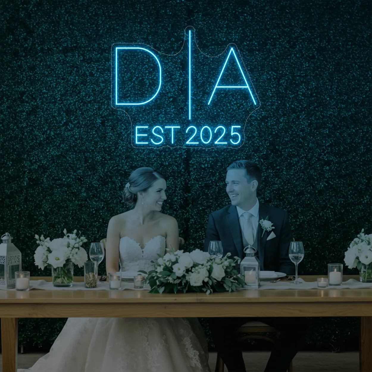 Wedding Initials Custom Neon Sign V3