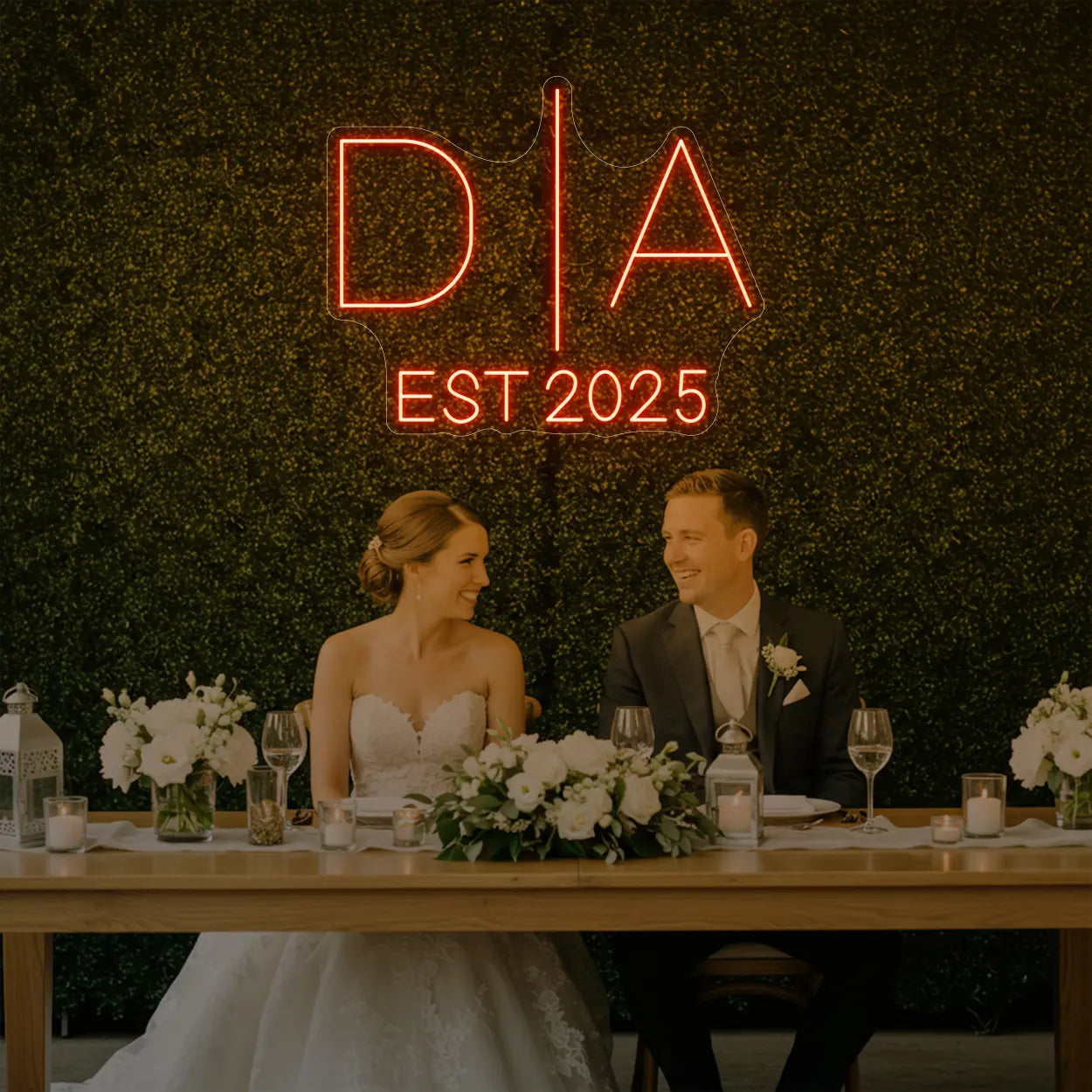 Wedding Initials Custom Neon Sign V3