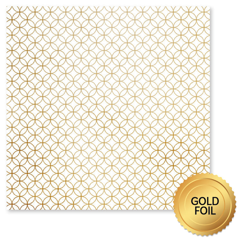 Wedding Joy Foil Gold C 12 x 12 Paper (6 pc Bulk Pack) 34518