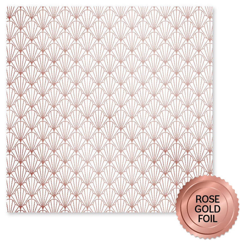 Wedding Joy Foil Rose Gold F 12 x 12 Paper (6 pc Bulk Pack) 34575