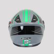 West Coast Leather Black and Green Modular Motorcycle Helmet