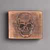 Men’s Skull Embossed Bifold Leather Wallet