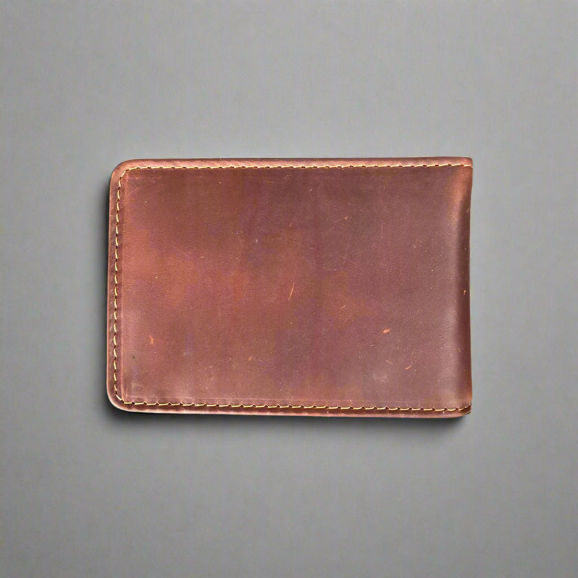 Men’s Cow Leather Money Clip with RFID Protection