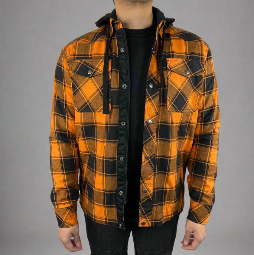 Men’s Armored Shirt with Removable Hoodie