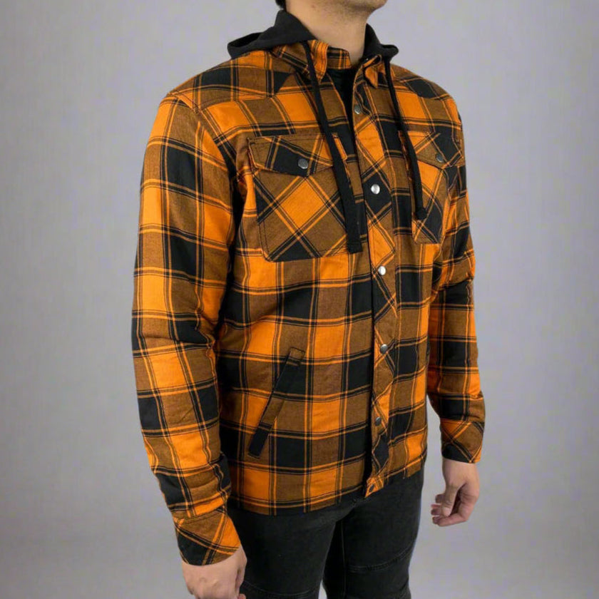 Men’s Armored Shirt with Removable Hoodie