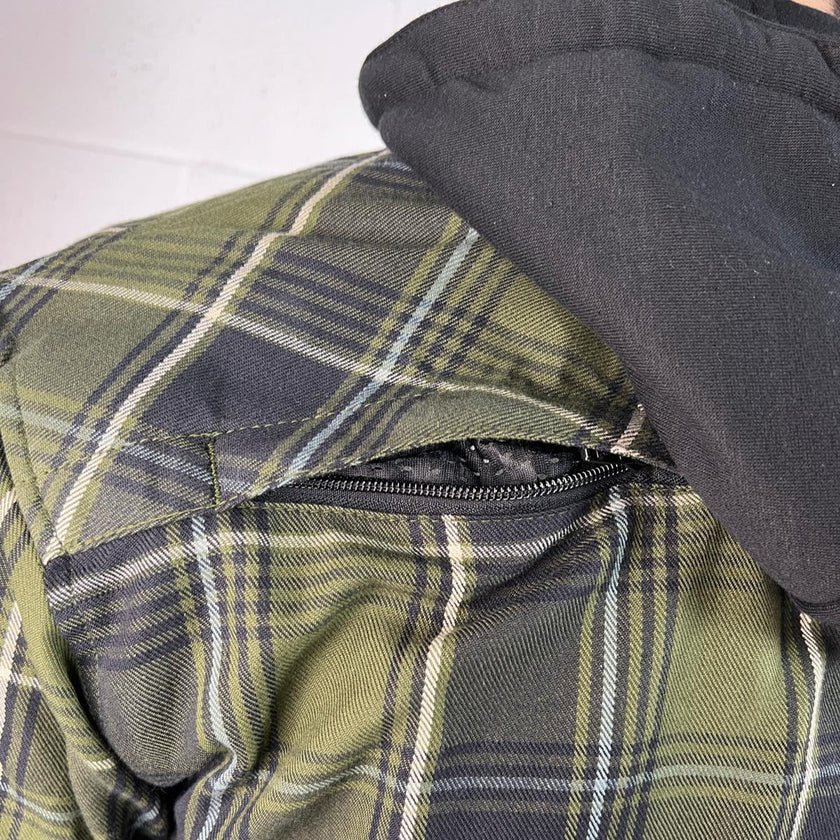 Men’s Armored Shirt with Removable Hoodie