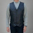Men's Sheep Leather Vest. Snap Closure & Front Pockets