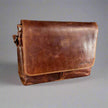 Greenwood Leather Laptop Bag. Premium Waxed Full-Grain Leather Briefcase for 16