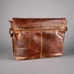 Greenwood Leather Laptop Bag. Premium Waxed Full-Grain Leather Briefcase for 16
