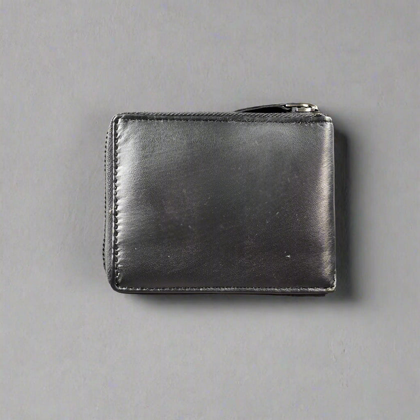Greenwood Men's Leather Wallet. Premium RFID Protection Zip-Around Wallet