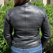Women's Sheep Leather Jacket with Stitched Shoulders