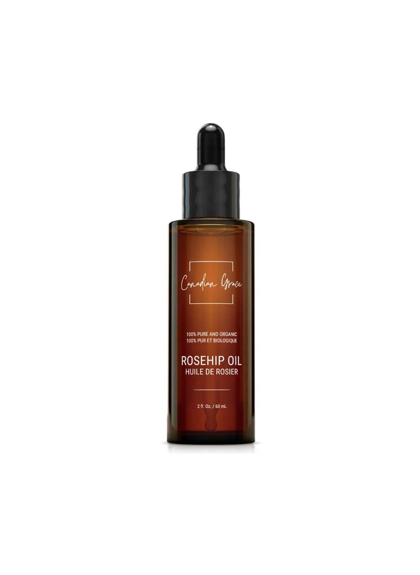 Huile de Rose Musquée 100% Bio de Canadian Grace – Pressée à froid, Pure et Premium pour la régénération et l'hydratation de la peau.