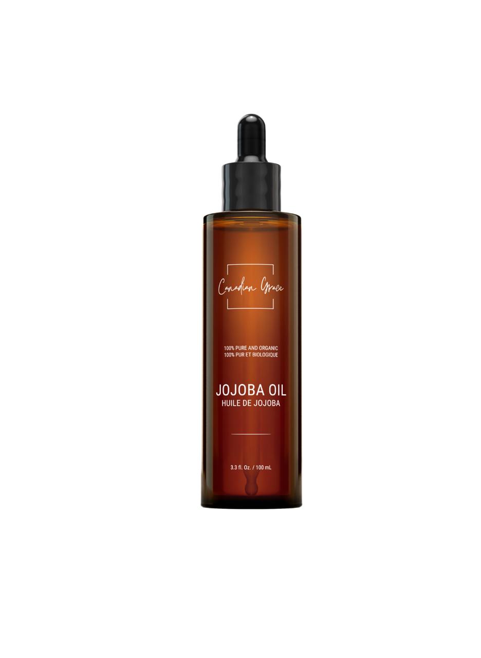 Huile de Jojoba 100% Bio Canadian Grace – Pressée à froid, pure et de première qualité pour une hydratation de la peau et des cheveux plus sains et plus volumineux.