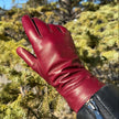 Women's Drum Dyed Lamb Leather Gloves with Wool Blend Lining