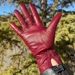 Women's Drum Dyed Lamb Leather Gloves with Wool Blend Lining