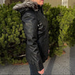 Women's Sheepskin Leather Jacket with Real Fox Fur Trim