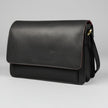 Derek Alexander Half Flap Organizer Leather Messenger Crossbody Bag