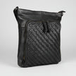 MET Cow Leather Crossbody Bag with Woven Front