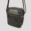 Greenwood Leather Mini-Messenger Bag. Premium Compact Crossbody Travel Organizer