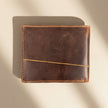 Greenwood Leather Men's Bifold Wallet. Premium RFID Protection Wallet with Flip ID Window